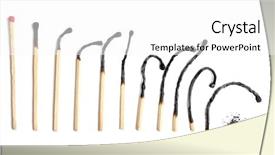  Presentation with burnt - Presentation design with matchstick - burnt matches isolated on white background and a white colored foreground