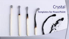  Presentation with color - Presentation theme consisting of matchstick - matches in different stages background and a sky blue colored foreground