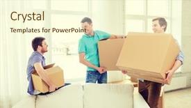  Presentation with real estate lending - Slides having mate - moving real estate and friendship background and a cream colored foreground