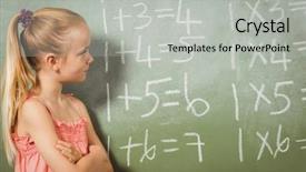  Presentation with blackboard - Amazing presentation having matematicas - girl standing in front backdrop and a  colored foreground