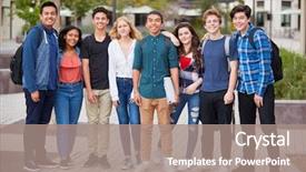  Presentation with at risk high school students - Slides enhanced with matematicas - portrait of high school students background and a coral colored foreground