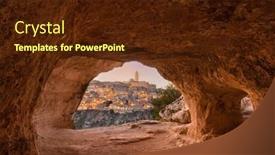  Presentation with italy - Slide set consisting of matera-italy-as-seen background and a wine colored foreground