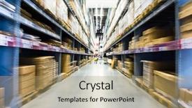  Presentation with furniture - Presentation design with material construction - large furniture warehouse background and a coral colored foreground