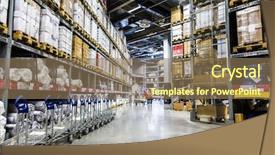  Presentation with furniture - Cool new slide deck with material construction - large furniture warehouse backdrop and a coral colored foreground