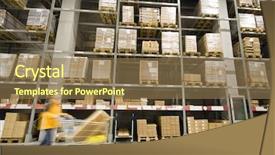  Presentation with furniture - Colorful theme enhanced with material construction - large furniture warehouse backdrop and a coral colored foreground