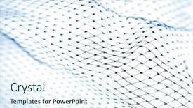  Presentation with fish netting pollution - PPT theme having material design - closeup of netting background and a sky blue colored foreground