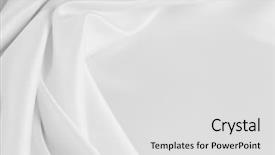  Presentation with material flow - Beautiful slide deck featuring material flow - closeup of rippled silk fabric backdrop and a light gray colored foreground