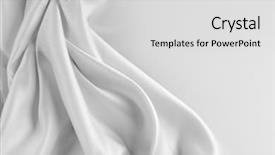  Presentation with rippled white silk - Amazing PPT layouts having material flow - closeup of rippled white silk backdrop and a light gray colored foreground