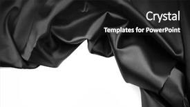  Presentation with rippled white silk - Amazing PPT theme having material flow - closeup of silk fabric backdrop and a  colored foreground