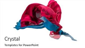  Presentation with material flow - Slide set featuring material flow - pieces of red and blue background and a white colored foreground