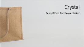  Presentation with bag - Colorful theme enhanced with close-up of jute bag backdrop and a light gray colored foreground