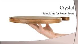  Presentation with female - Audience pleasing slides consisting of material handling equipment - female hand holding wooden board backdrop and a white colored foreground