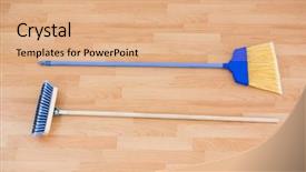  Presentation with floor - Audience pleasing PPT theme consisting of material handling equipment - hgh angle view of long backdrop and a coral colored foreground