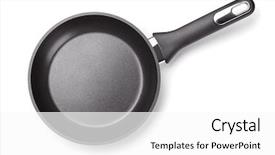  Presentation with frying - Colorful presentation theme enhanced with material handling equipment - top view of new empty backdrop and a white colored foreground