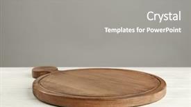  Presentation with grey - Cool new presentation theme with material handling equipment - wooden board on table backdrop and a gray colored foreground