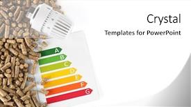  Presentation with diagram - Beautiful presentation theme featuring material handling system - savings concept heating thermostat backdrop and a white colored foreground
