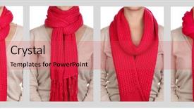  Presentation with tie - Presentation theme having material method - collage of 4 ways background and a red colored foreground