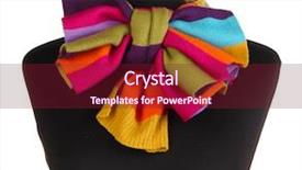  Presentation with mannequin - Cool new theme with material method - mannequin wearing scarf isolated backdrop and a violet colored foreground