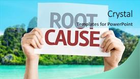  Presentation with cause - Presentation theme having material method - root cause card background and a arctic colored foreground