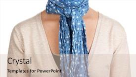  Presentation with close up of rusty rebar - PPT theme featuring material method - woman wearing scarf close up background and a soft green colored foreground
