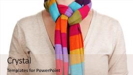  Presentation with arabian woman wearing hijab muslim - Beautiful slide deck featuring material method - woman wearing scarf close up backdrop and a coral colored foreground