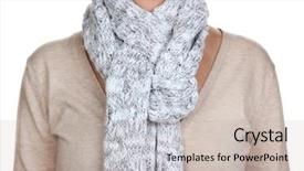  Presentation with career milestone close up - Audience pleasing presentation design consisting of photo of cute newborn baby in the basket backdrop and a tawny brown colored foreground