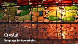  Presentation with packaging plastic bottles - Presentation theme consisting of material return - plastic bottles - abstract background background and a tawny brown colored foreground