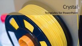  Presentation with material science - Cool new theme with material science - 3d printing filaments backdrop and a yellow colored foreground