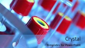  Presentation with material science - PPT layouts having material science - chemical equipment close-up background and a light blue colored foreground