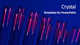  Presentation with material science - Amazing presentation design having material science - glass chemistry tubes backdrop and a navy blue colored foreground