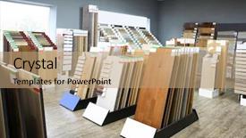  Presentation with flooring - Colorful presentation enhanced with material selection - assortment of flooring samples backdrop and a coral colored foreground