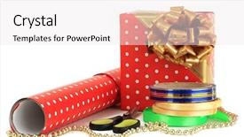  Presentation with roading materials - Slide deck having materials and accessories for wrapping background and a white colored foreground