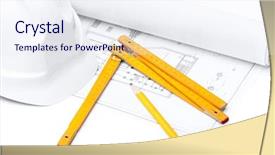  Presentation with food white layout - Presentation theme having material engineering - white hard hat foot ruler background and a sky blue colored foreground