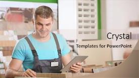  Presentation with computer hardware - Presentation theme featuring materials in hardware store background and a lemonade colored foreground