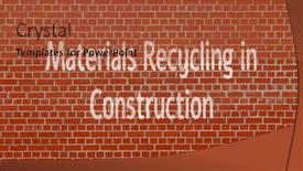  Presentation with construction materials - Slide deck having materials-recycling-in-construction-reusing and a  colored foreground