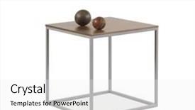  Presentation with furniture design - Presentation consisting of materials wood metal items square background and a white colored foreground