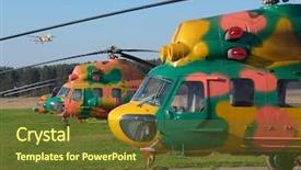  Presentation with soviet - Presentation theme featuring materiel - multicolored soviet helicopters background and a tawny brown colored foreground