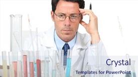  Presentation with test - Amazing slides having materiel - scientist with test tube rack backdrop and a lemonade colored foreground