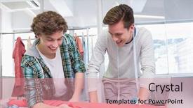  Presentation with college students - Beautiful PPT layouts featuring materiel - students working together backdrop and a  colored foreground