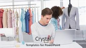  Presentation with college students and laptop - Slides with materiel - students working with laptop background and a light gray colored foreground