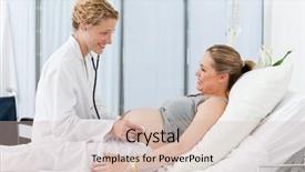  Presentation with nurse care - Amazing slides having maternal care - nurse reassuring her pregnant patient backdrop and a soft green colored foreground