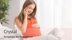  Presentation with pregnant woman - Cool new presentation theme with maternal changes pregnancy - emotional pregnant woman talking backdrop and a  colored foreground