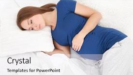  Presentation with pregnant woman - Colorful PPT layouts enhanced with maternal changes pregnancy - young pregnant woman lying backdrop and a white colored foreground