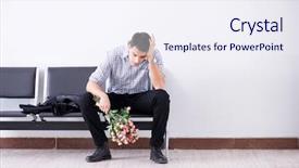  Presentation with maternity - Presentation theme consisting of maternal emergency - happy dad waiting for news background and a sky blue colored foreground