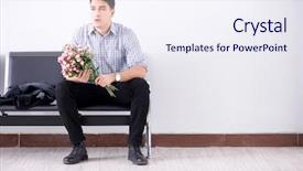  Presentation with maternity - Presentation design consisting of maternal emergency - happy dad waiting for news background and a  colored foreground