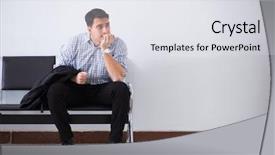  Presentation with lobby - Presentation theme having maternal emergency - man nervously impatiently waiting background and a  colored foreground