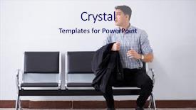  Presentation with lobby - PPT layouts featuring maternal emergency - man nervously impatiently waiting background and a  colored foreground