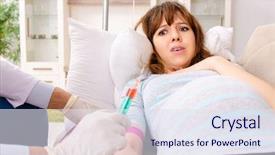  Presentation with pregnant woman doctor - Presentation consisting of maternal emergency - young handsome doctor visiting pregnant background and a sky blue colored foreground