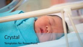  Presentation with maternal health - PPT layouts having maternal health - asian newborn baby girl 1 background and a teal colored foreground