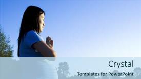  Presentation with maternal health - Amazing presentation theme having maternal health - shot of a pregnant woman backdrop and a sky blue colored foreground